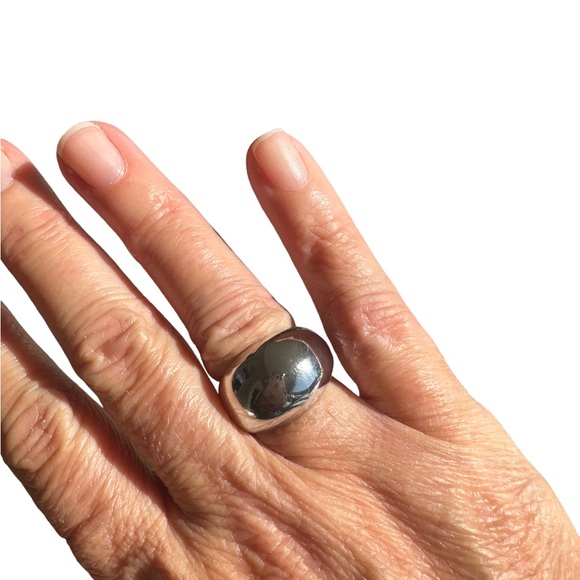 Silver Chunky Cuff Ring - Picture 2 of 5